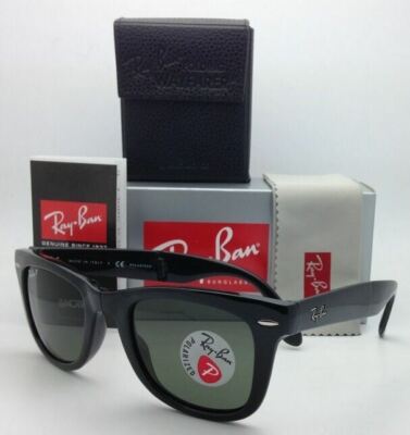 Polarized RAY-BAN Sunglasses FOLDING WAYFARER RB 4105 601/58 50-22