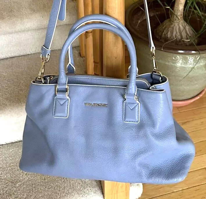 Vera bradley blue leather purse deals