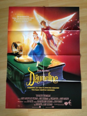 Filmposter * Kinoplakat * A1 * Don Bluth's Däumeline * 1994