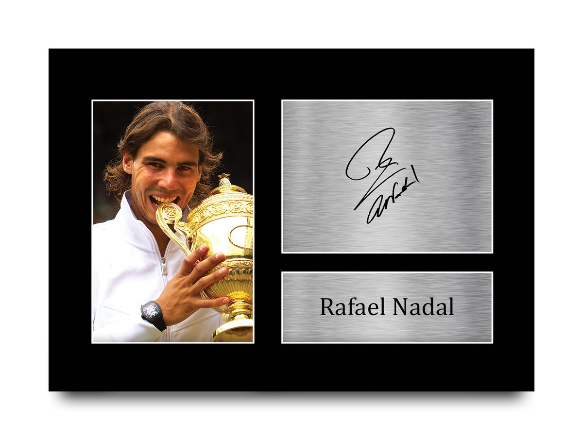 Rafael Nadal Signed Pre Printed Autograph A4 Photo Display Gift