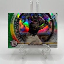 2020 Bowman Scouts Top 100 Chrome Green Refractor /99 Taylor Trammell #BTP-34