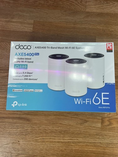 TP-Link Deco AXE5400 Pro Tri-Band Mesh Wi-Fi 6E System (Deco XE75 Pro) - 3 Pack
