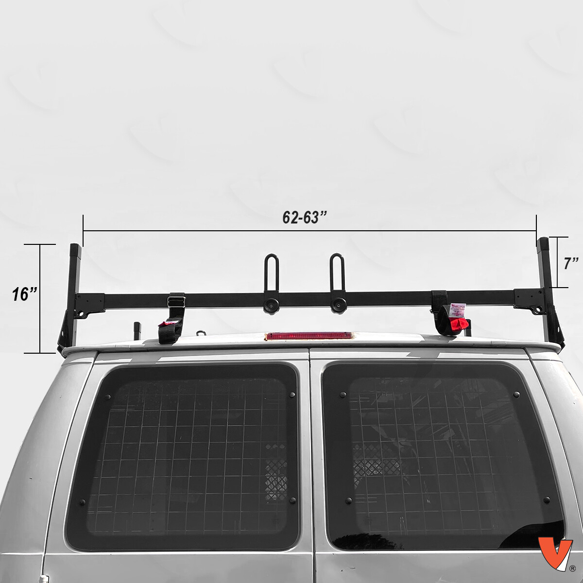 Ford Econoline Van 2 bar 19922015 Ladder Roof Racks Steel BLACK Rack