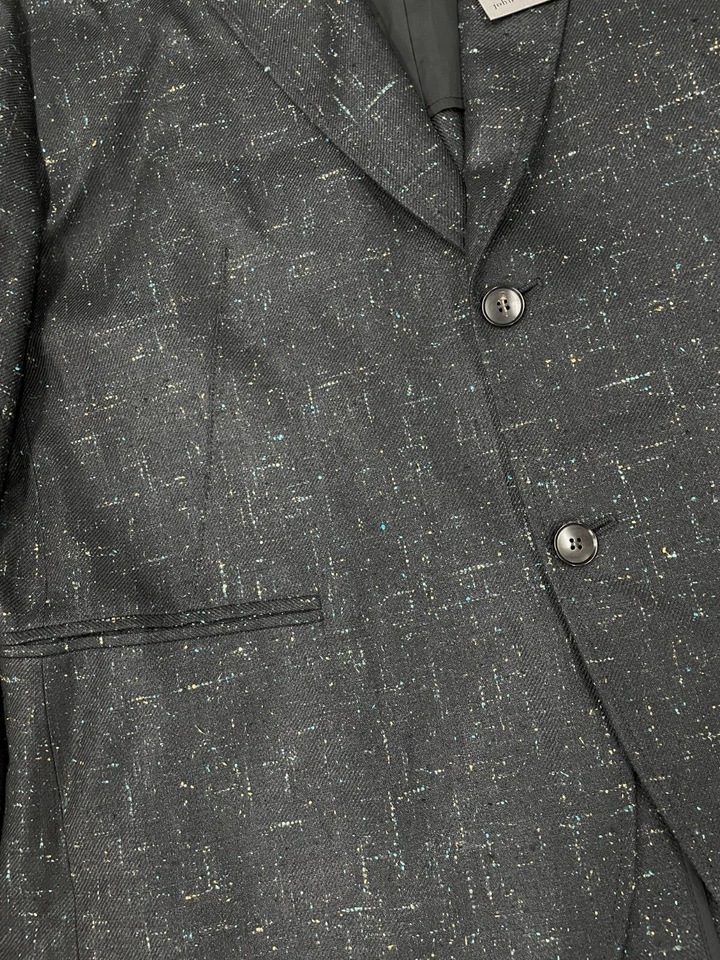 NWT $1498 John Varvatos Slim Fit Peak Two Button Blazer In Black Size:56 - Image 4 of 4