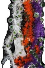 7 Feet long Tinsel Garlands Halloween decor Skulls Eyeballs Witch Hat Cauldron