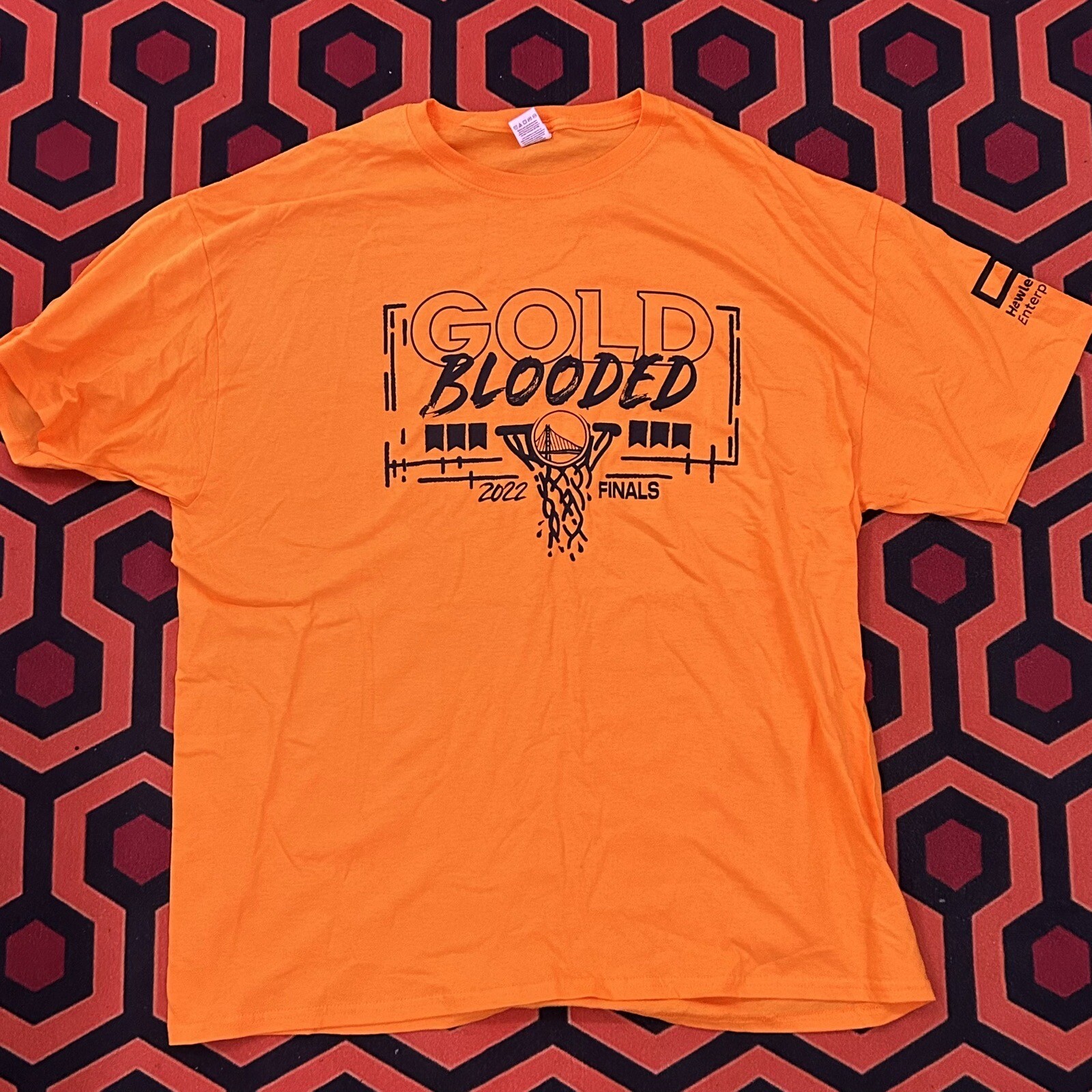 Golden State Warriors  “GOLD BLOODED” NBA Finals Game 5 Tee SGA T-Shirt, XL NBA