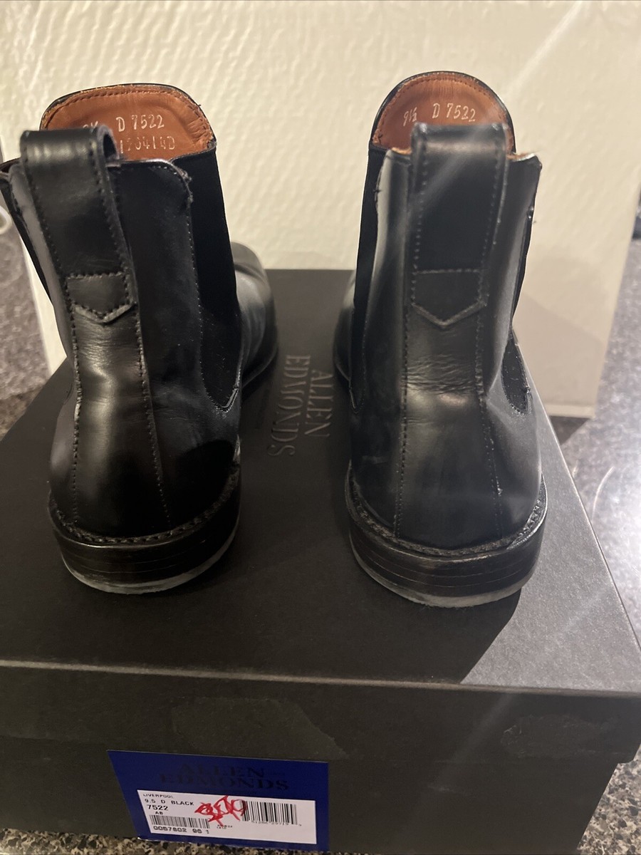 Allen Edmonds Liverpool Mens Black Leather Chelsea Boots 9.5 D 7522 USA Made Allen Edmonds Liverpool Chelsea Dress Boot Black (7522  main image 4