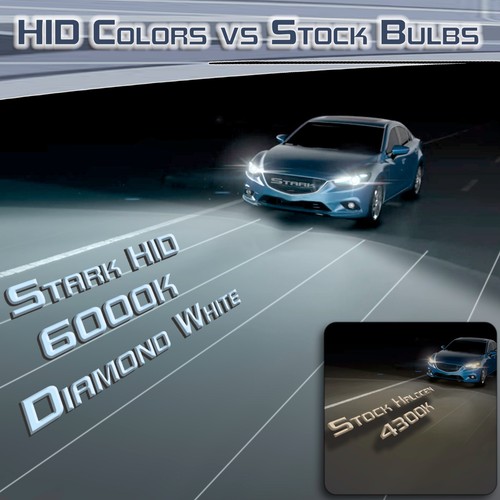 Stark 35W / 55W HID Xenon Replacement Bulbs for Kit Dual Hi Lo Bulbs - 9007 HB5 - Picture 11 of 13