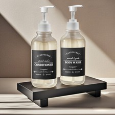 500ML Soap Dispenser Shampoo Liquid Pump Bottles Tray Wall Mounted Body Wash