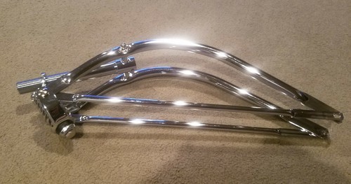 QUALITY BENT LOWRIDER SPRINGER FORK 26" BEACH CRUISER BICYCLES CHROME 1"THREADE - Picture 3 of 7