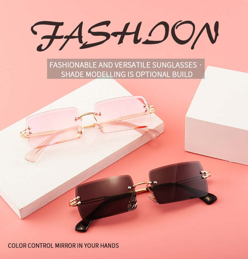 New Fashion European And American Rimless Sunglasses