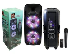 MR DJ DJ215BTA AFTER PARTY Dual 15" 5000W Max Power Speaker with Built-In