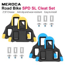 MEROCA SPD SL Cleat set -2 Degree - 6 Degree -Road Bike Pedal Cleats for Shimano