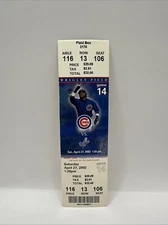 Los Angeles Dodgers At Chicago Cubs 4/27/2002 Ticket Stub Sosa Photo