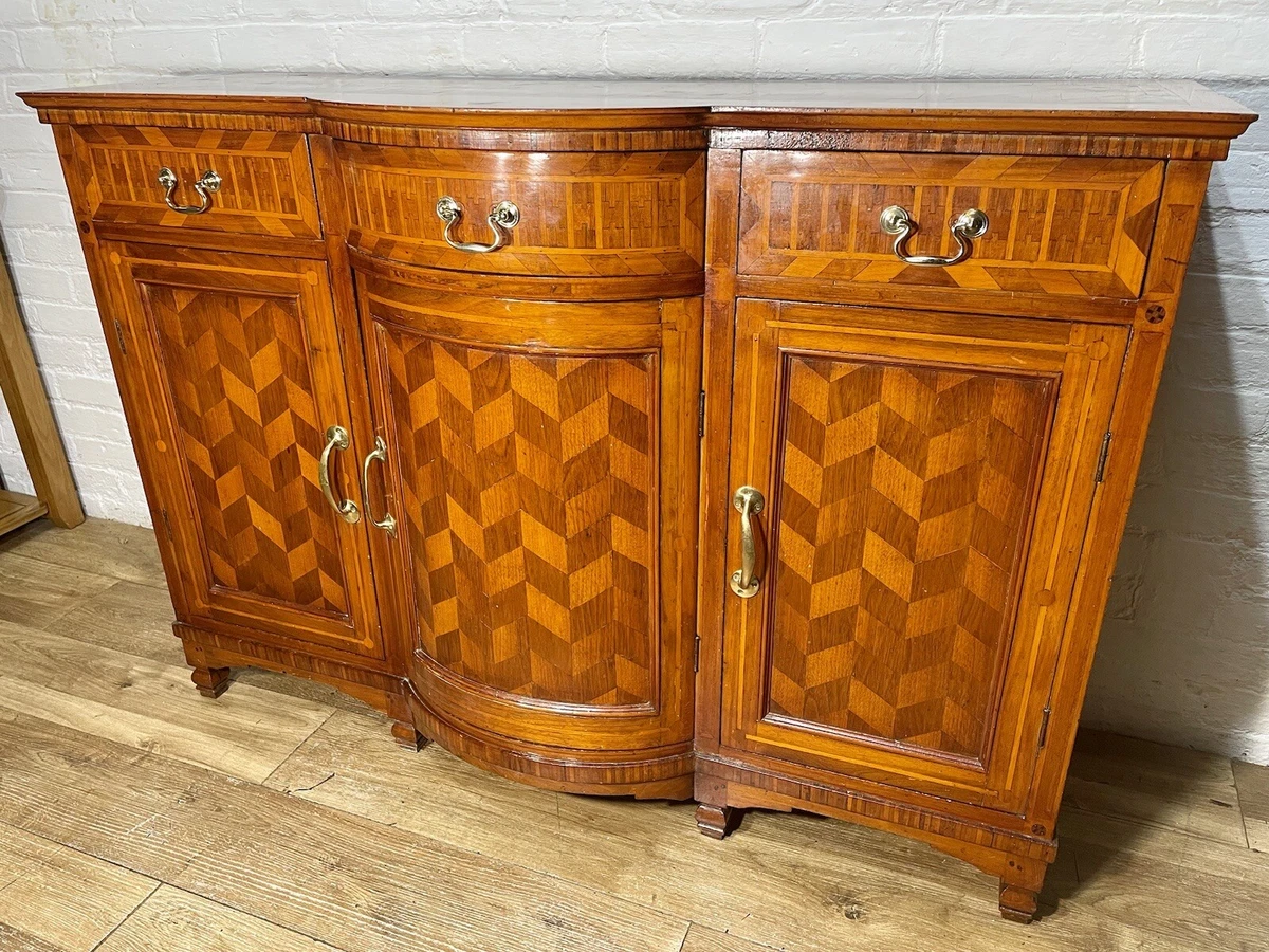 Antique Marquetry Bow Front Sideboard .Delivery Available Most Areas