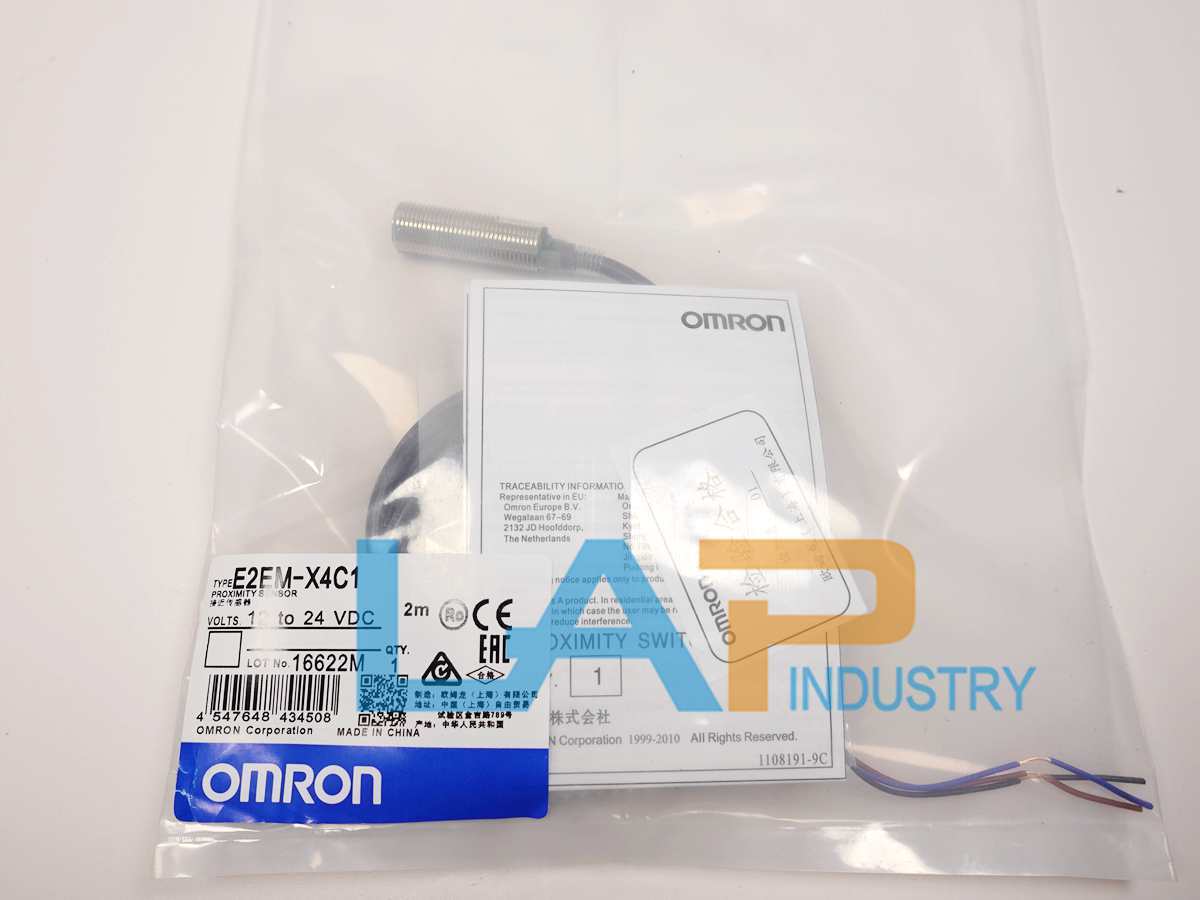 OMRON proximity switch E2E-CR8B1, 2 Meter cable, PNP, N/O, 12 to 24VDC – Eisen Machinery Inc OMRON proximity switch E2E-CR8B1, 2 Meter cable, PNP, N/O, 12 to 24VDC – Eisen Machinery Inc