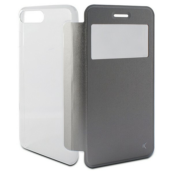 Housse Folio compatible iPhone 8 Plus et 7 Plus Crystal View étui rigide transparent - 2