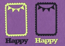 HAPPY FRAME die cuts scrapbook cards