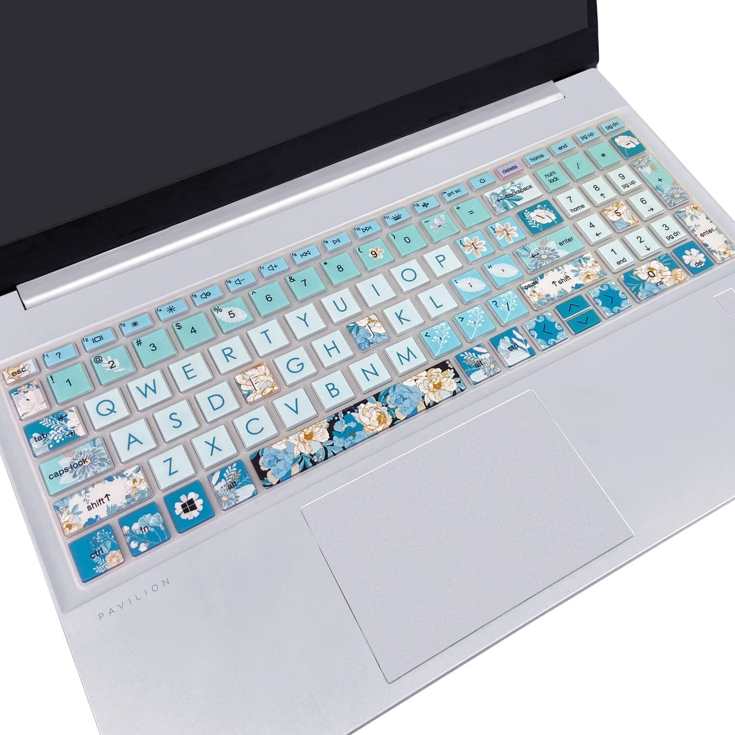 WSLUCKO Silicone Keyboard Cover Skin for 15.6 HP Pavilion & HP Laptop 15-eg