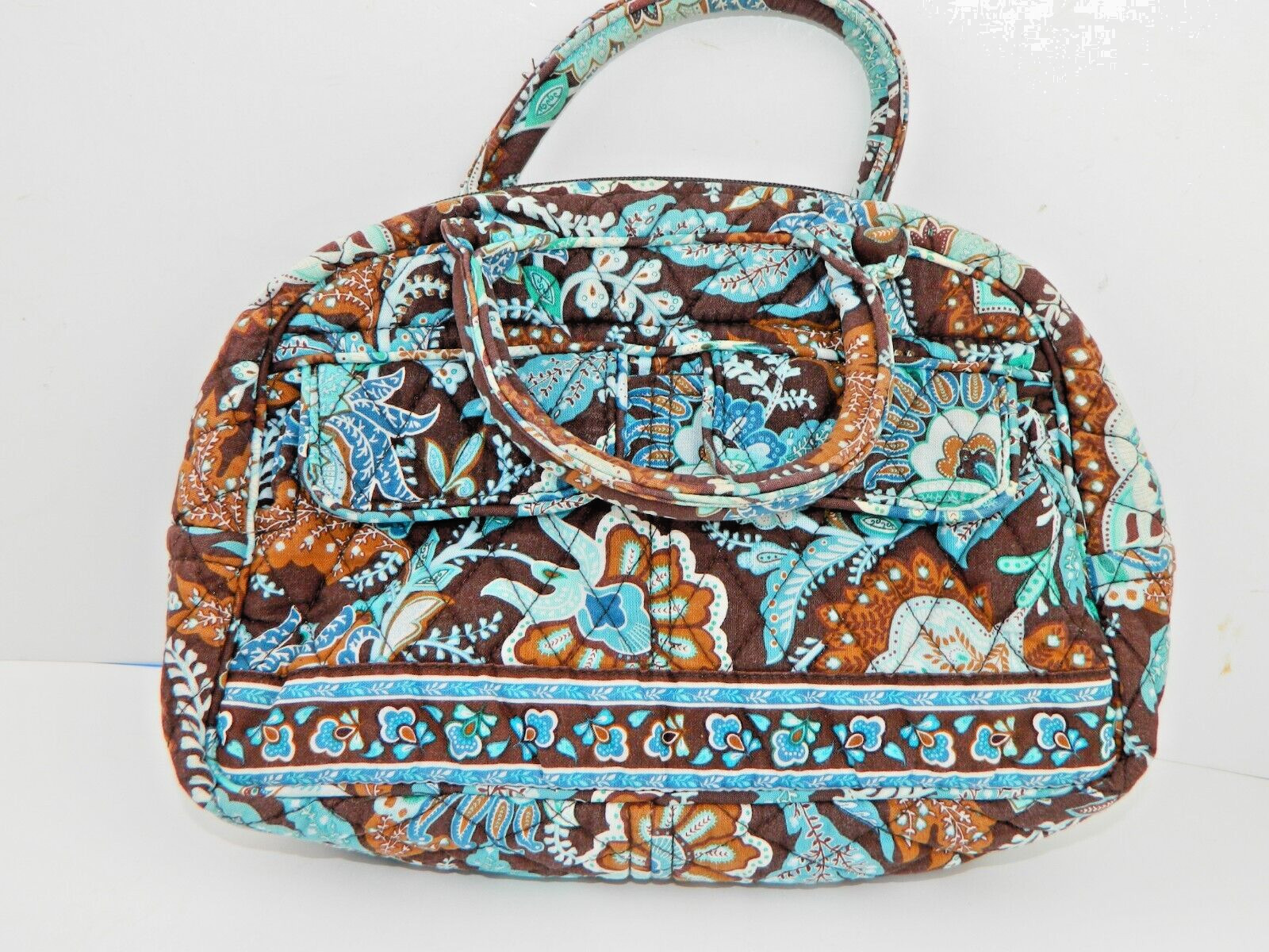 VERA BRADLEY SMALL HANDBAG JAVA BROWN PAISLEY TEA… - image 2
