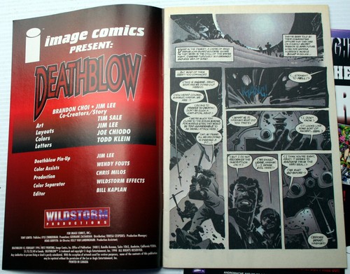 vntg 1993 DEATHBLOW #3-4 Choi~Lee Agent Cray SEAL Team 7 pin-up - Picture 3 of 11