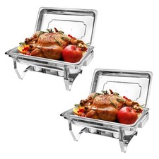 Chafing Dish Buffet Set, high-quality stainless steel,2/4/6 PCS