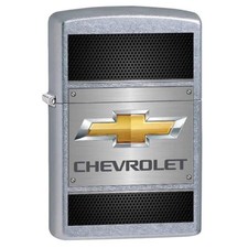 Zippo Chevrolet Grill Windproof Lighter, Brushed Chrome Finish, Made in USA