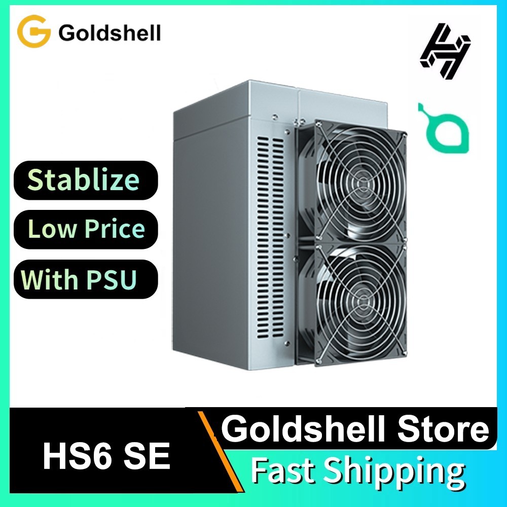 Goldshell HS6 SE 3.7Th 3400W/8.2Th 2000W SC HNS Mining Machine Asic Miner w/ PSU