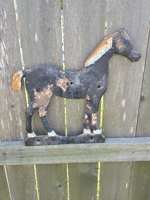 Cast Iron Figural Horse Windmill Weight by Dempster Mill Manufacturing Co.
