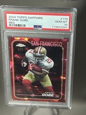 2024 Topps Sapphire Red Frank Gore 5/5 PSA 10 GEM MINT POP 1 49ers