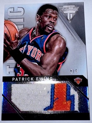 Patrick Ewing 2013-14 Panini Titanium 3 Color GAME-WORN Patch /5! # 47 Knicks