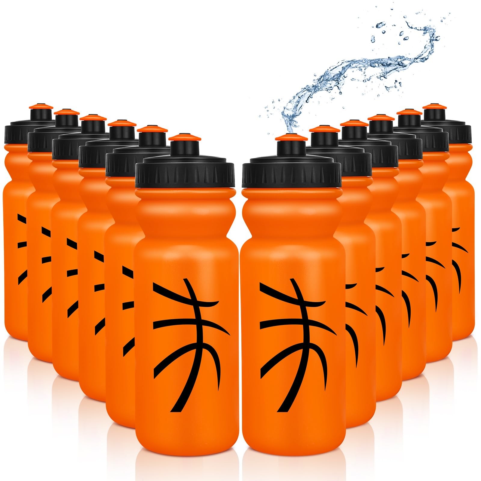 S Bulk 20 Oz Reusable Squeeze Water Bottles Plastic Sport...