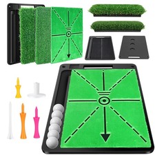 Golf Hitting Mat, 3-in-1 Golf Practice Mat, Replaceable Turf Golf Training Ma...