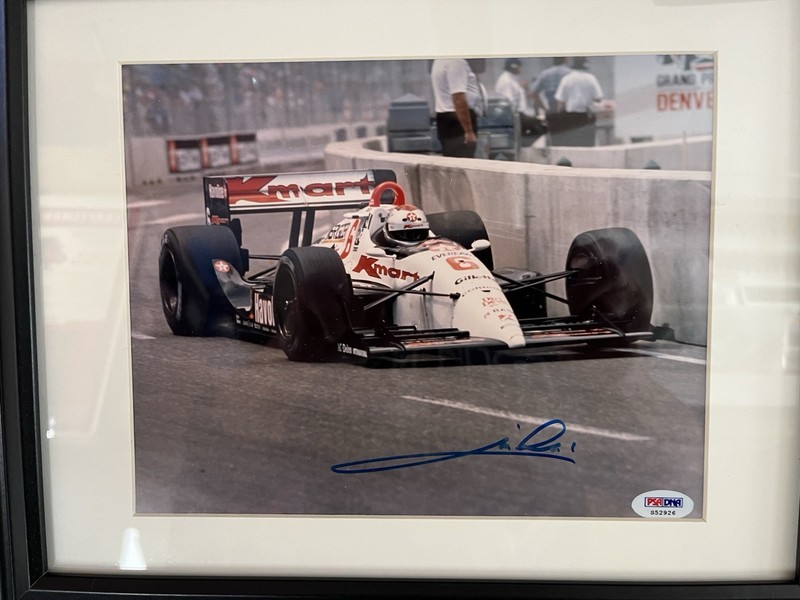 Mario Andretti Signed 8x10. Framed.  PSA DNA Certified.  Excellent Condition