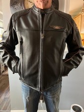 110 Anniversary Harley-Davidson Mens leather riding jacket