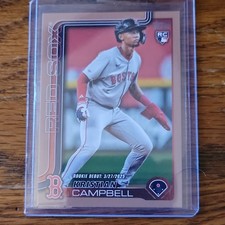 Topps Update Series 2025 Kristian Campbell Rookie Debut Gold Red Sox US129 /2025