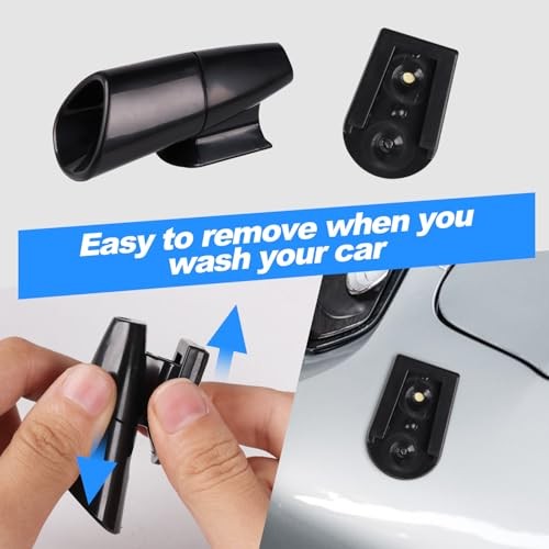 4pcs Deer Warning Whistles Device for Cars, Anti-Deer-Ultrasonic-Whistles Black - Picture 7 of 8