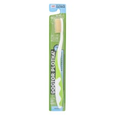 Doctor Plotka'S Adult Green Toothbrush Soft Flossing Bristles 1 Count
