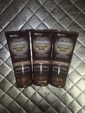 Jergens Natural Glow Instant Sun Self Tanner Bronzer Glow Light Bronze 6oz Lot 3