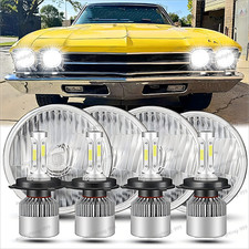 4pcs 5.75 5-34 For 1964-1970 Chevy Chevelle Led Headlights Hilo Beam 4pcs 5.75 5-34 For 1964-1970 Chevy Chevelle Led Headlights Hilo Beam