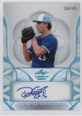 2024 Leaf Trinity Clear Platinum 38/49 David Shields #CA-DS1 Auto 1pe6