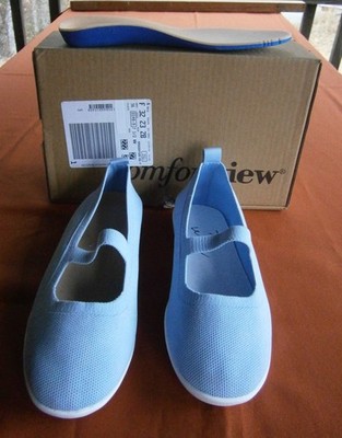 Comfortview Alisha Orthotic Shoe with Insole Blue 7 1/2 WW Summer Mesh Mary Jane