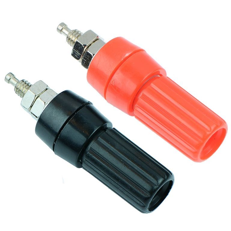 Pair Red Black 4mm Banana Binding Post Socket Connector Terminal Speaker