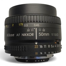 Nikon AF Nikkor 50mm f/1.8D Prime Lens FX DX F Mount Portrait Low Light