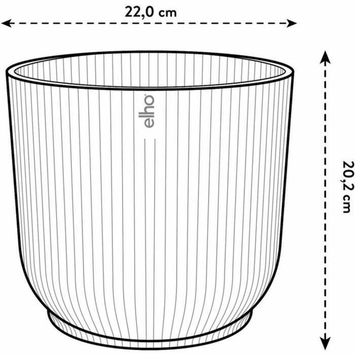 Plant pot Elho Ø 22 cm White Plastic Circular - Imagen 2 de 6