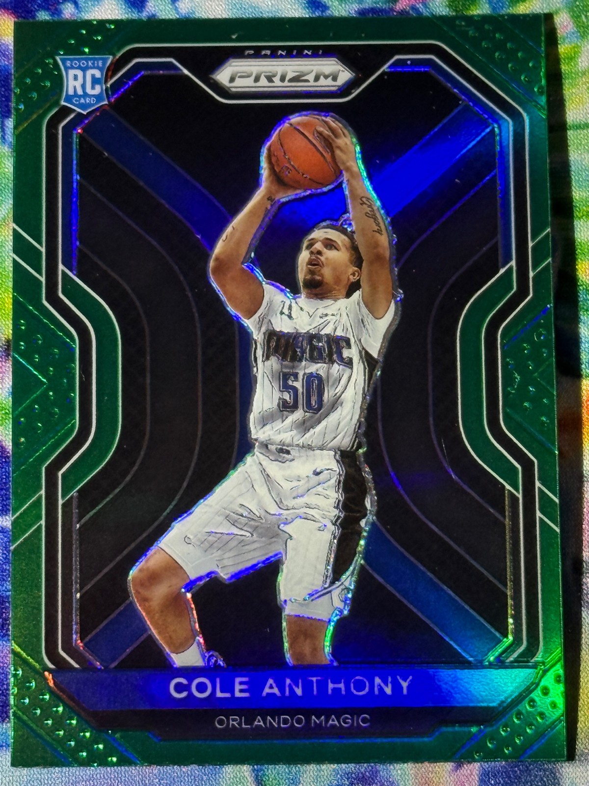 2020-21 Panini Prizm #292 Cole Anthony Green Prizms