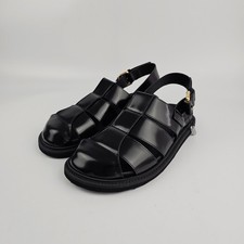 MOSCHINO Black Leather Sandals New  Authentic