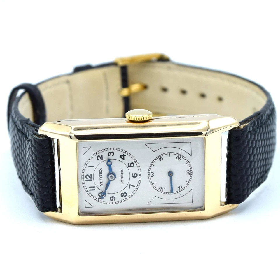 1933 Vertex of London Exquisite Doctors Duo Dial Wristwatch in solid 9ct Gold - Image 4 of 4