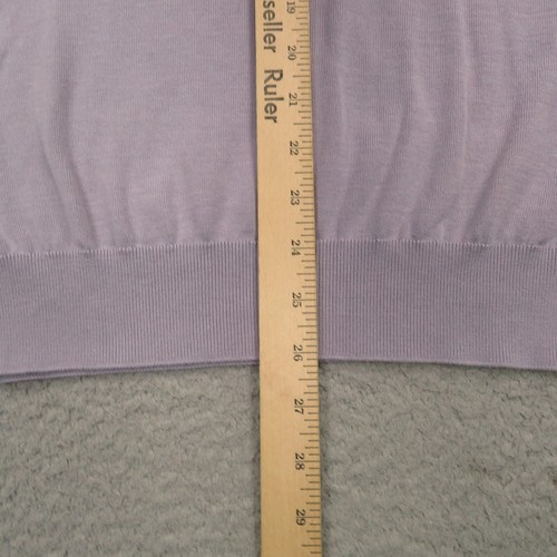 SuitSupply Sweater Mens Large Cotton Silk Lightweight Pullover Long Sleeve Shirt - Picture 9 of 12