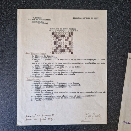 MECCANO 1935 lettres et grilles GAGNANT DU CONCOURS MECCANO 6 feuilles - Photo 9/9